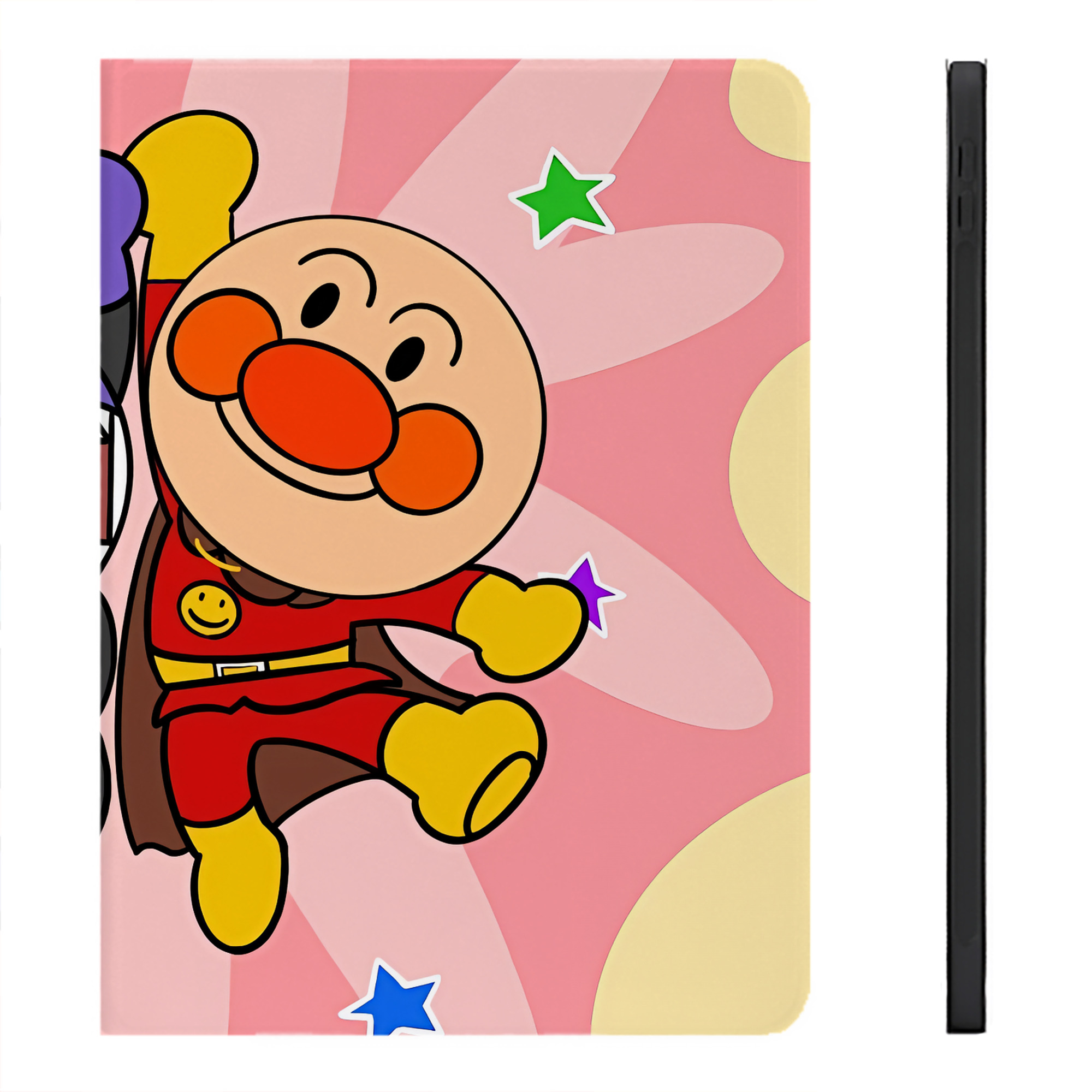 （画像用） アンパンマン Anpanman IPadケース ペンホルダー付き ブックスタイルデザイン